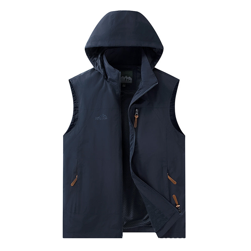 Dunne heren bodywarmer met capuchon - Praktisch en licht