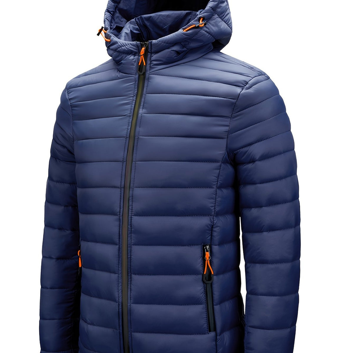 Padded winter jacket with hood for men - Warm and practical