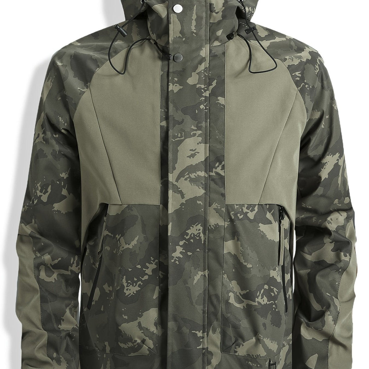 Heren camouflage jas met capuchon - Praktisch en stevig