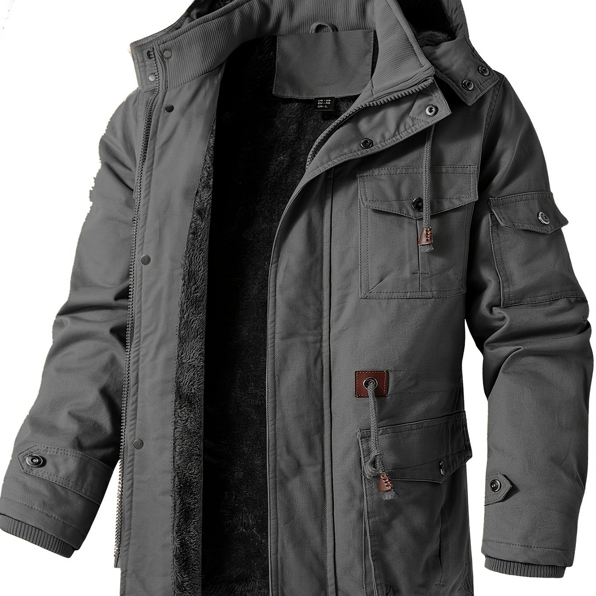 Heren winterparka met capuchon - Warm en comfortabel