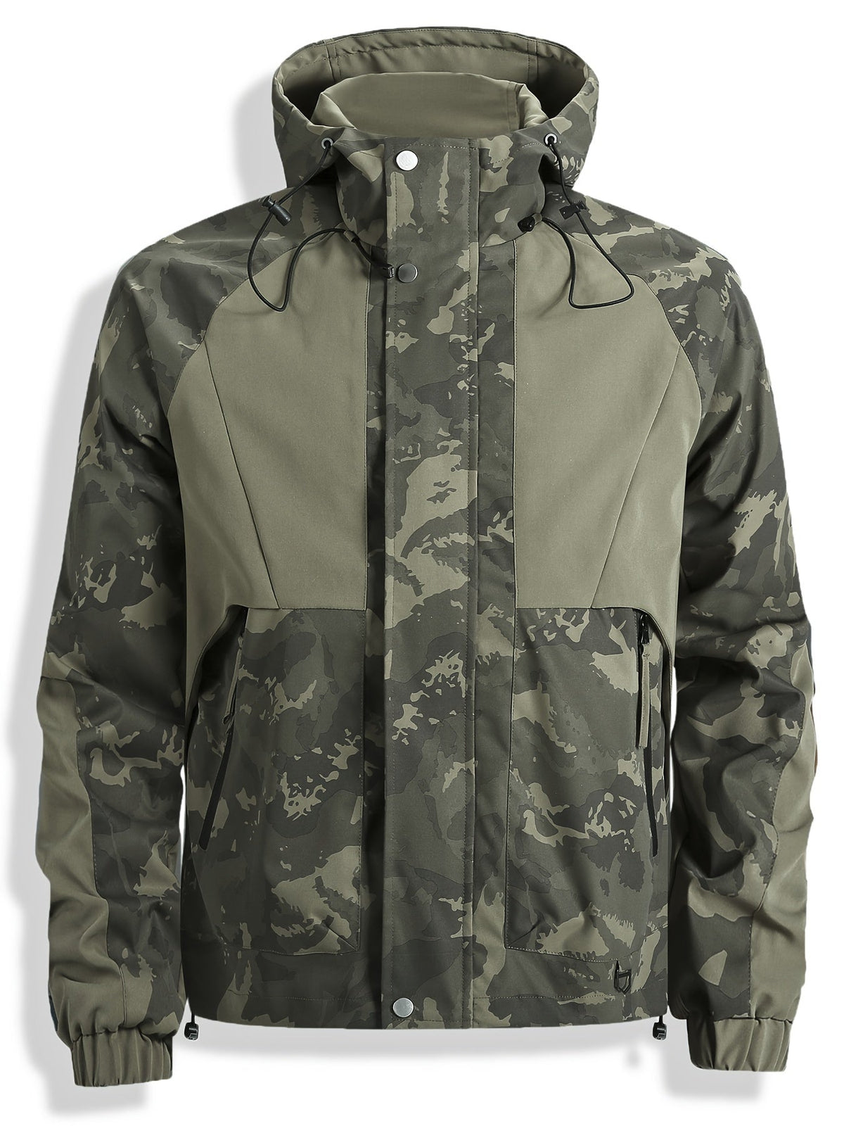 Heren camouflage jas met capuchon - Praktisch en stevig