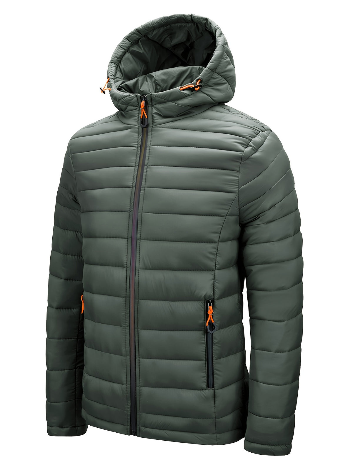 Padded winter jacket with hood for men - Warm and practical