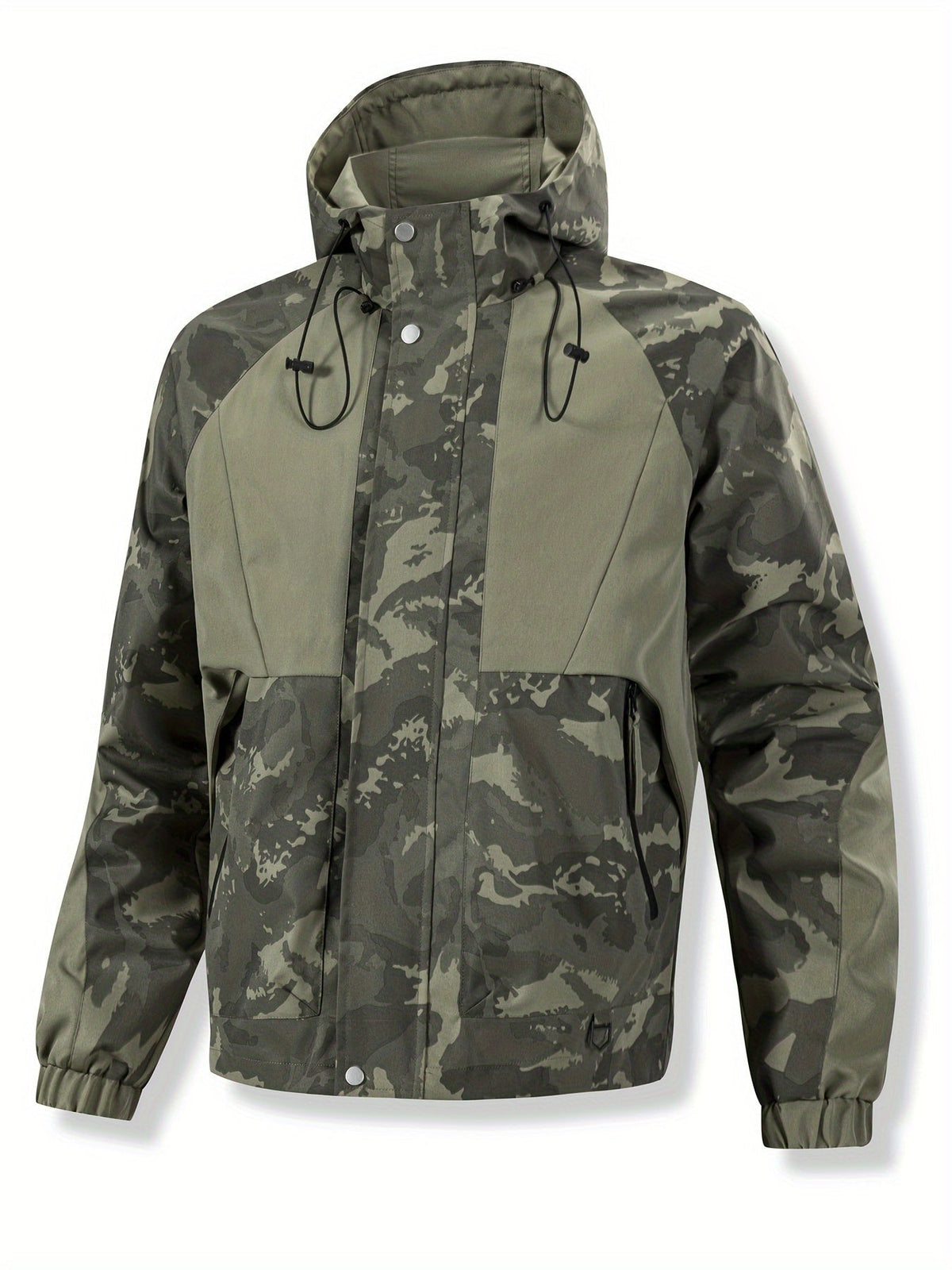 Heren camouflage jas met capuchon - Praktisch en stevig