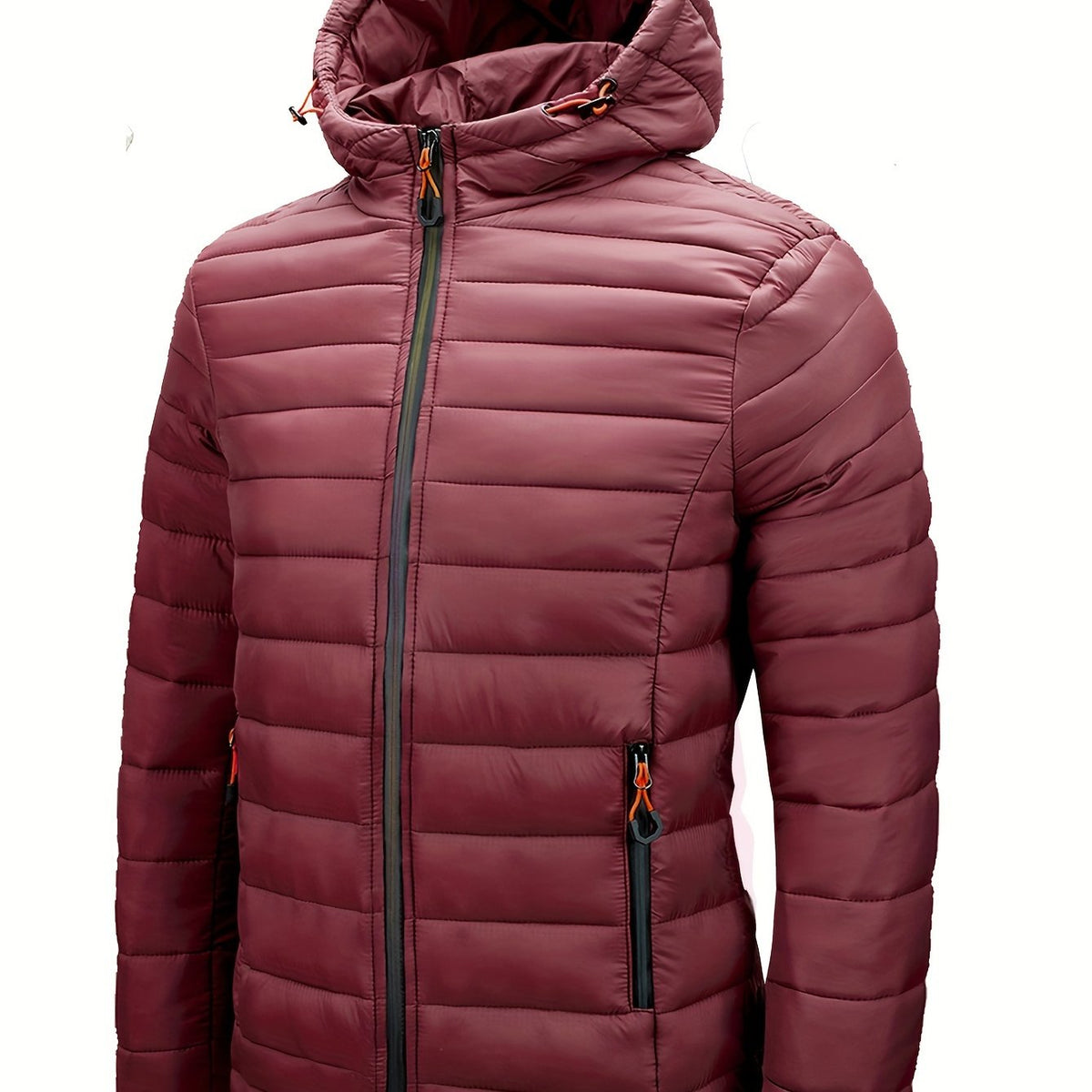 Padded winter jacket with hood for men - Warm and practical