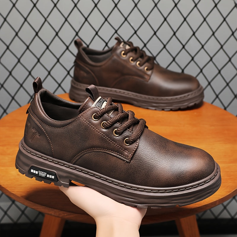 Heren vetersneakers met robuuste zool - Casual en stevig