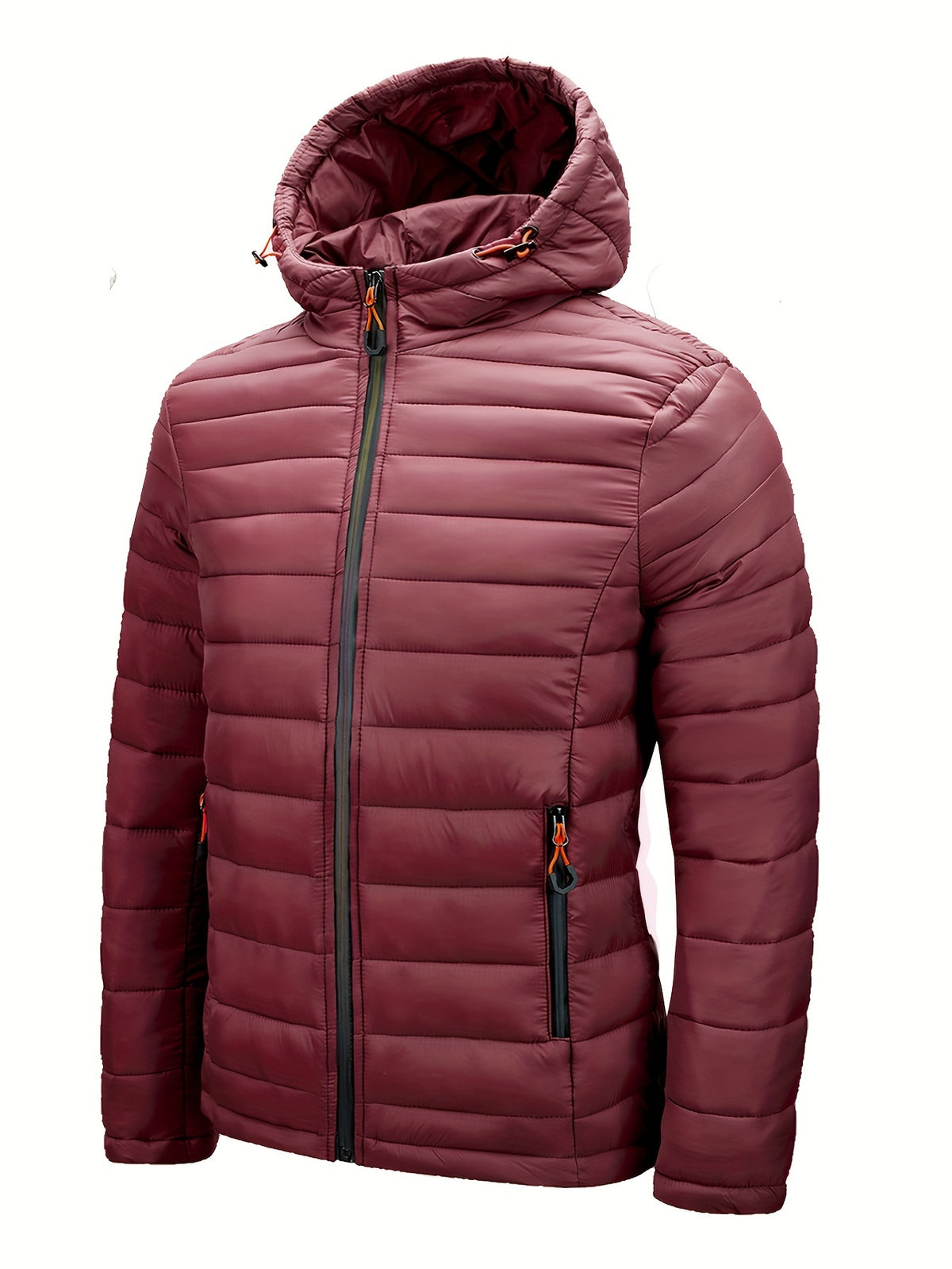 Padded winter jacket with hood for men - Warm and practical