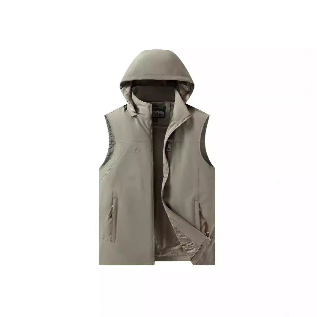 Dunne heren bodywarmer met capuchon - Praktisch en licht