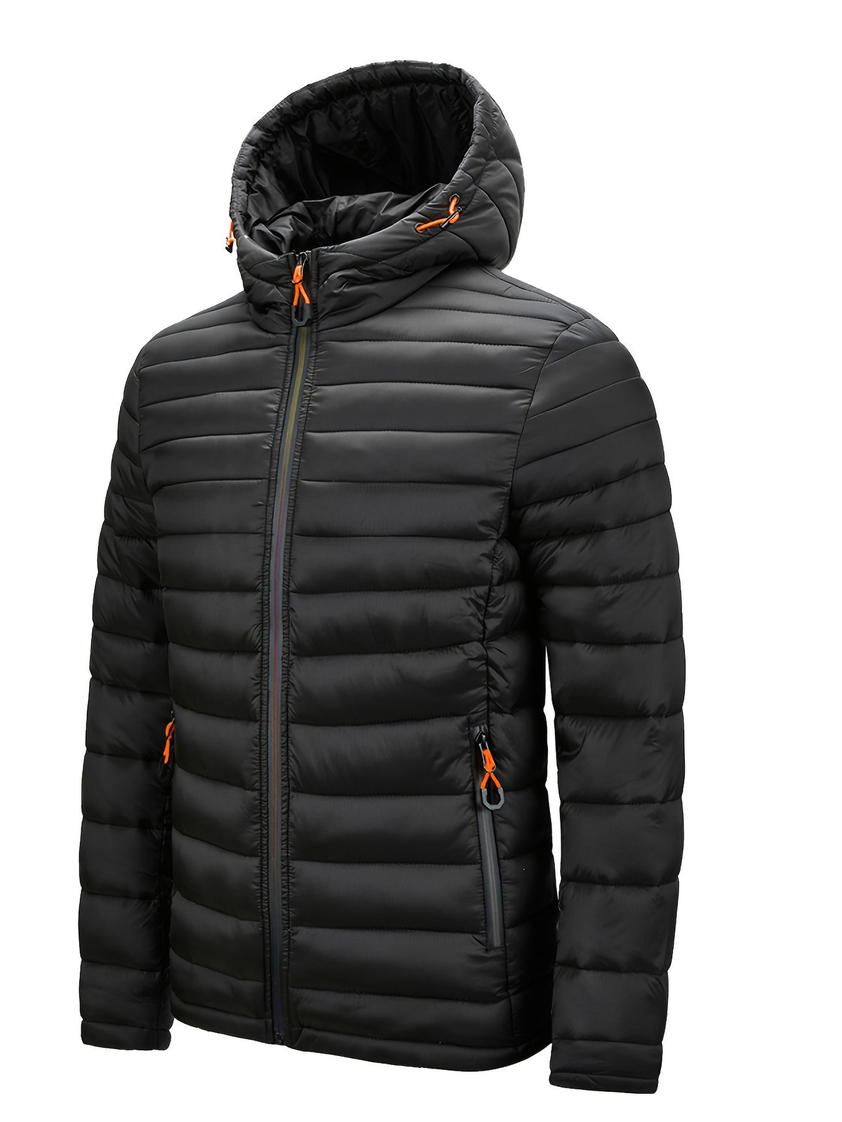 Padded winter jacket with hood for men - Warm and practical