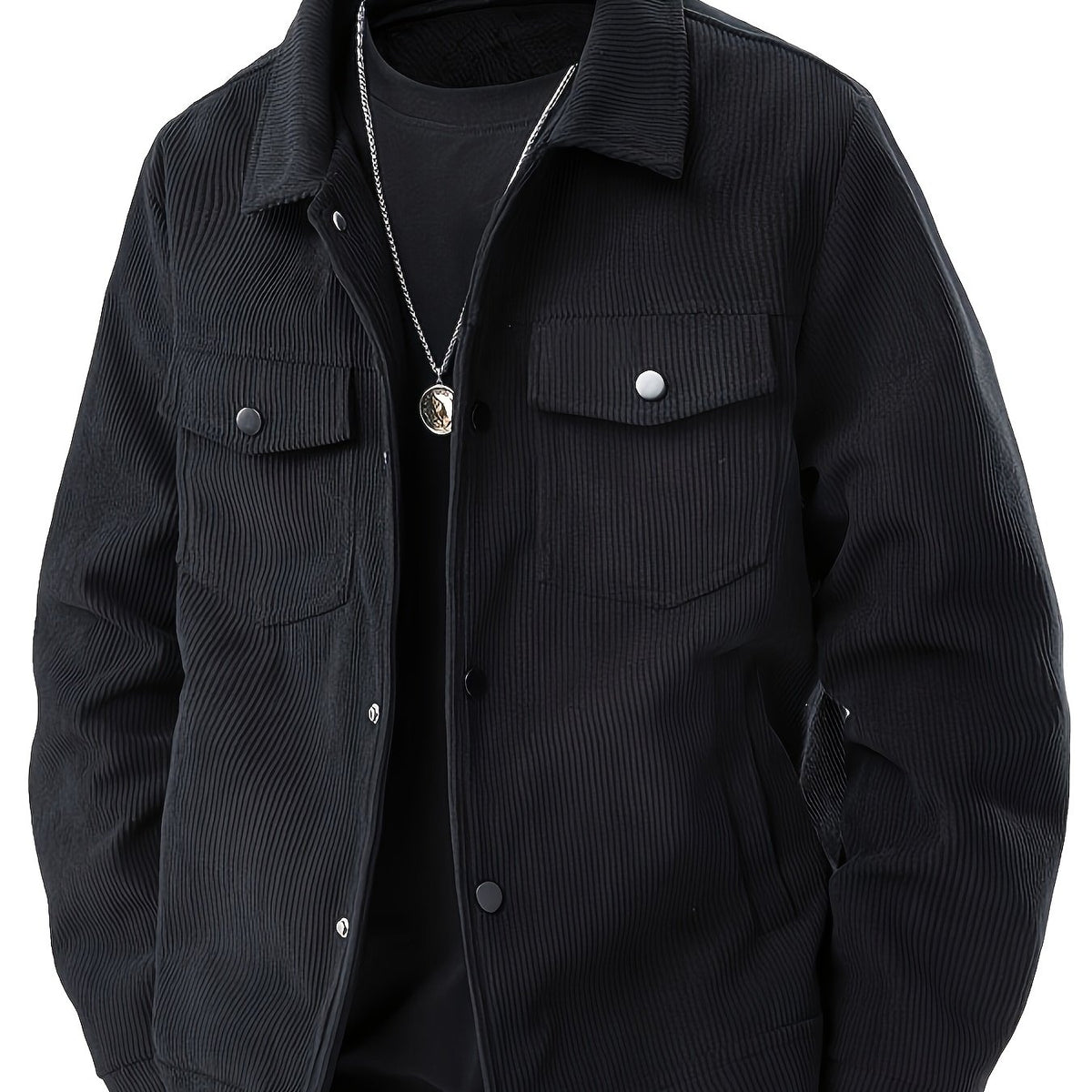Corduroy cargo jacket for men - Casual and sturdy