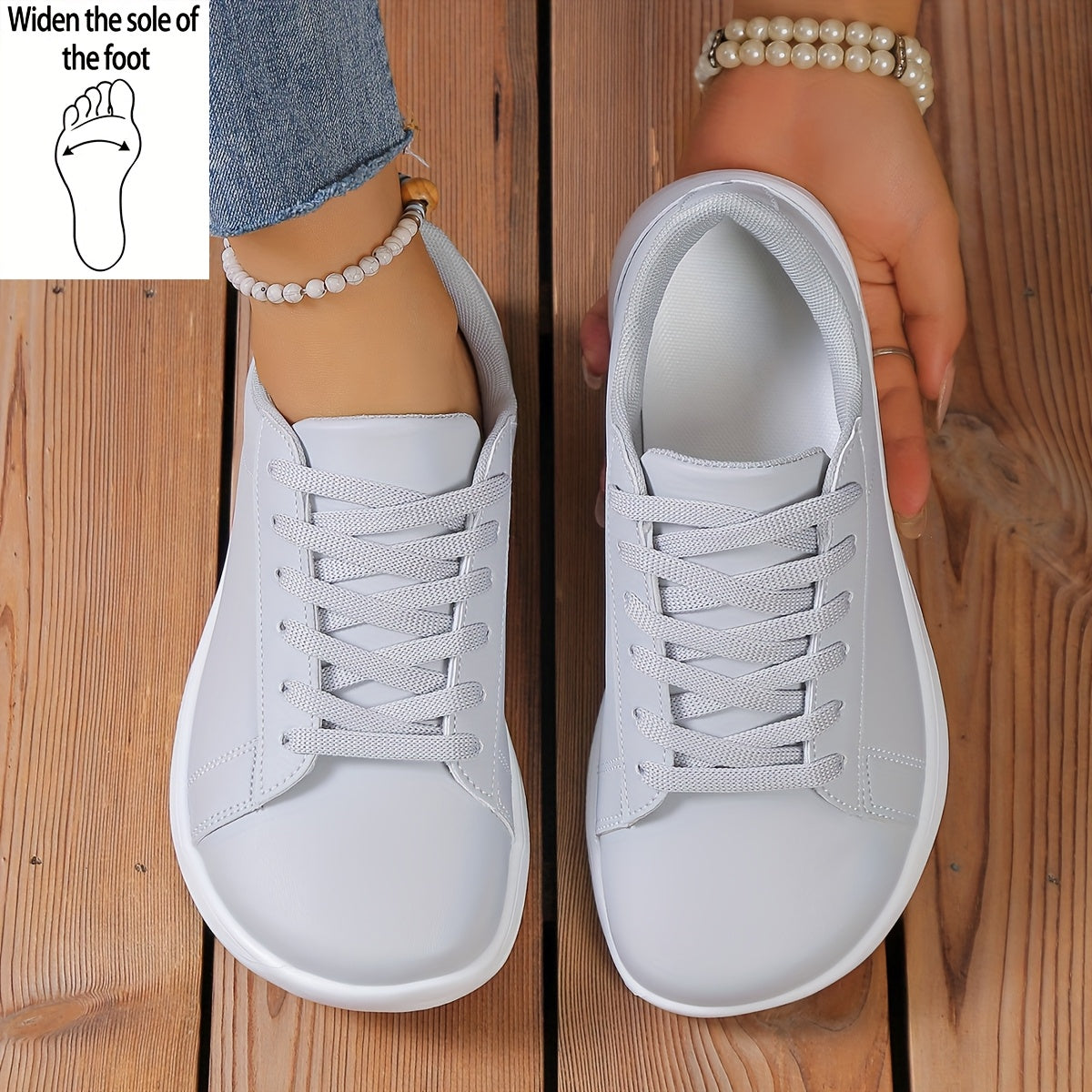 Barefoot sneakers voor dames met brede pasvorm - Licht en comfortabel