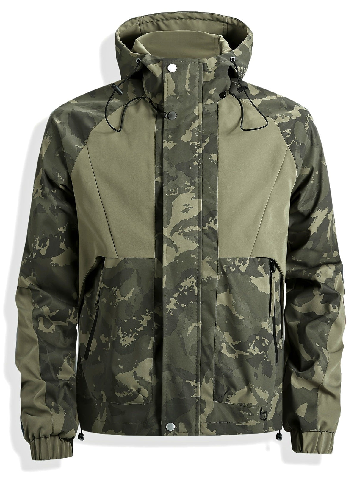 Heren camouflage jas met capuchon - Praktisch en stevig