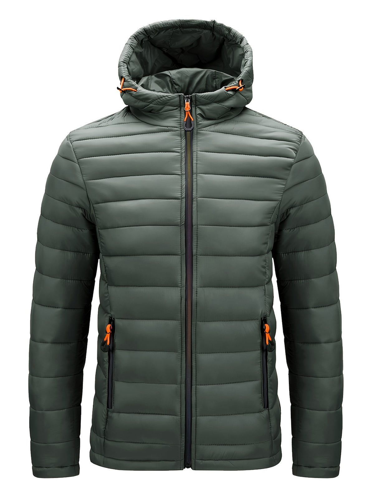 Padded winter jacket with hood for men - Warm and practical
