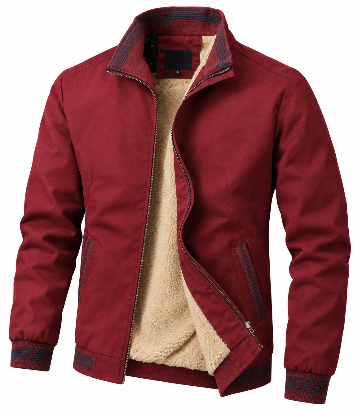 Heren katoenen jas met fleecevoering - Warm en casual