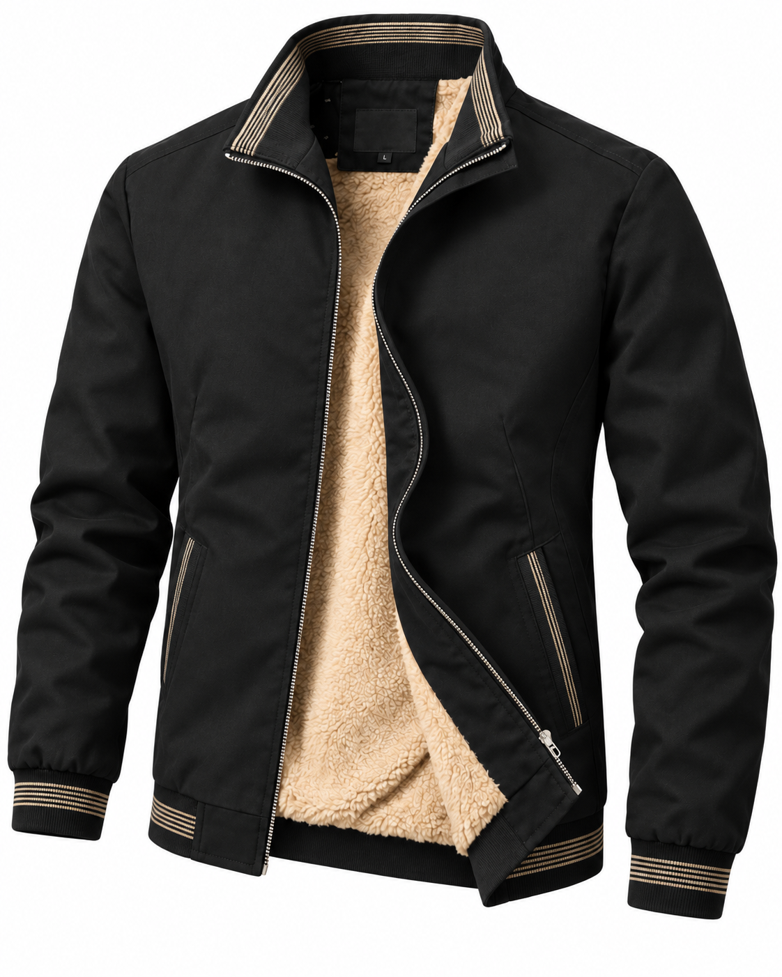 Heren katoenen jas met fleecevoering - Warm en casual
