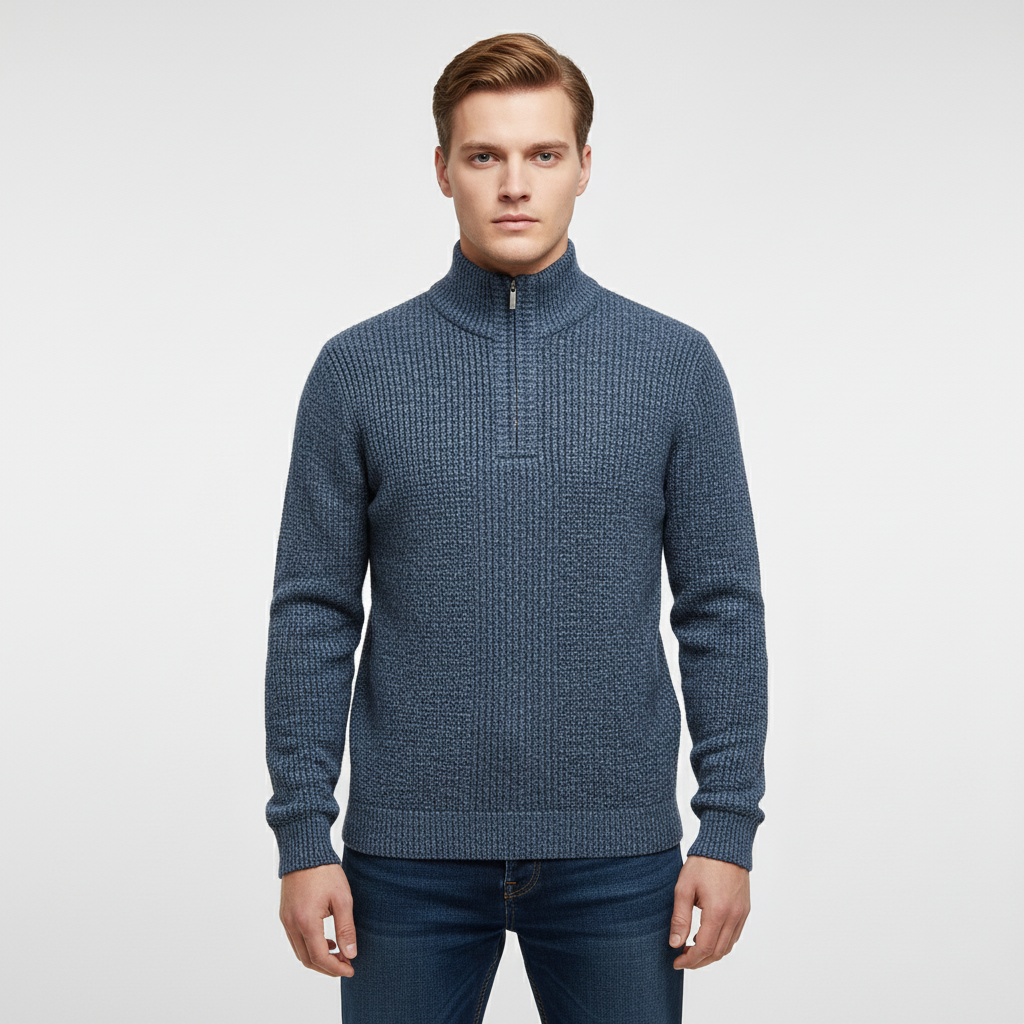 Heren halve-zip trui Daniel - Casual en warm