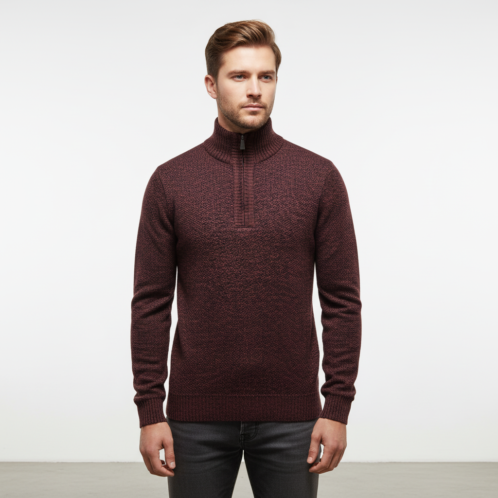 Heren halve-zip trui Daniel - Casual en warm