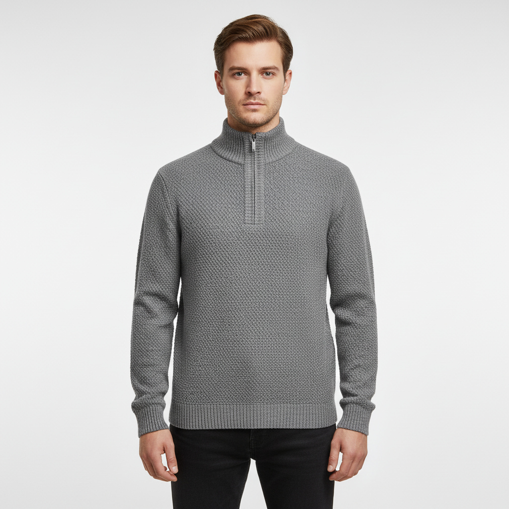 Heren halve-zip trui Daniel - Casual en warm