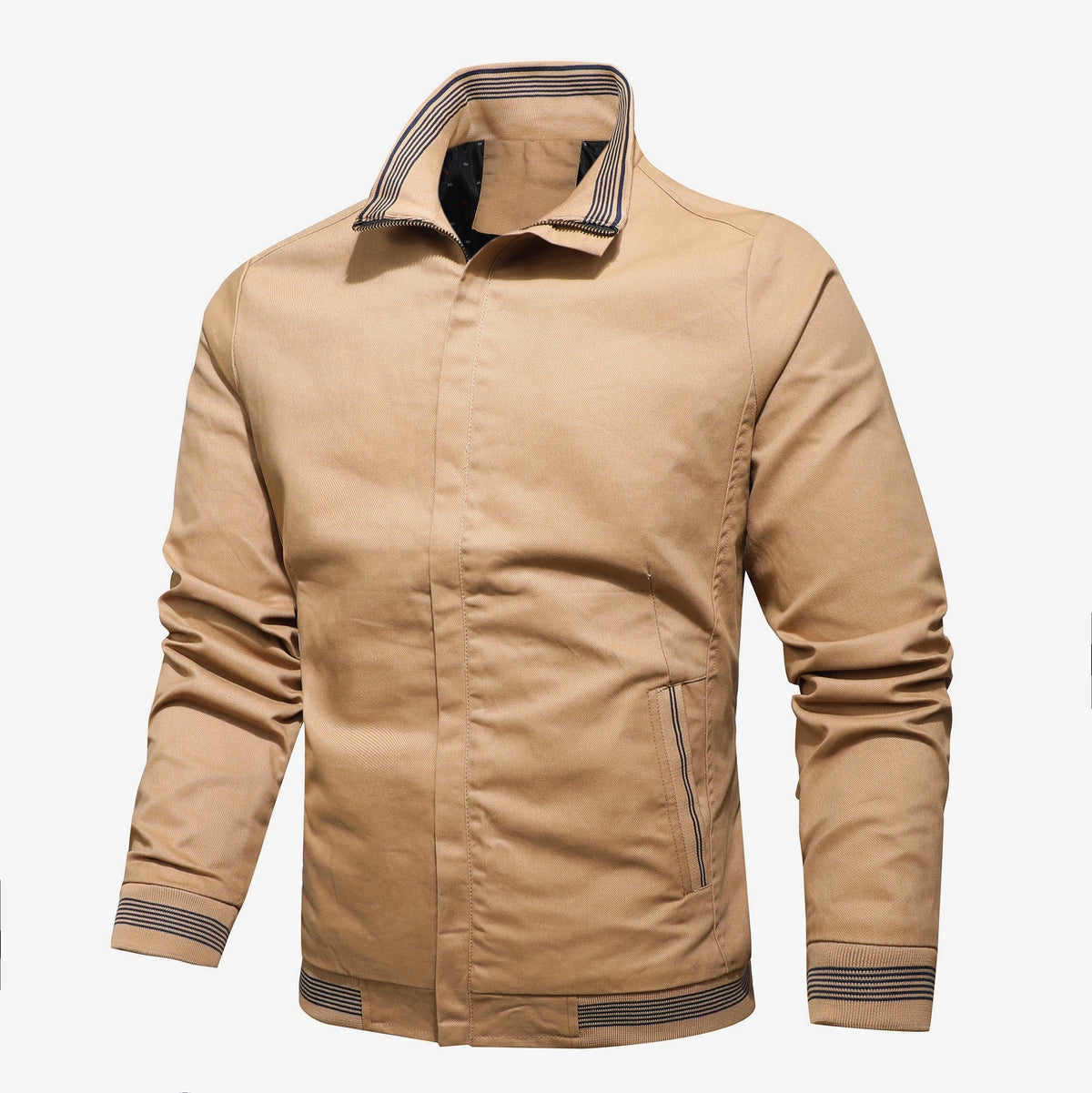 Heren katoenen jas met fleecevoering - Warm en casual