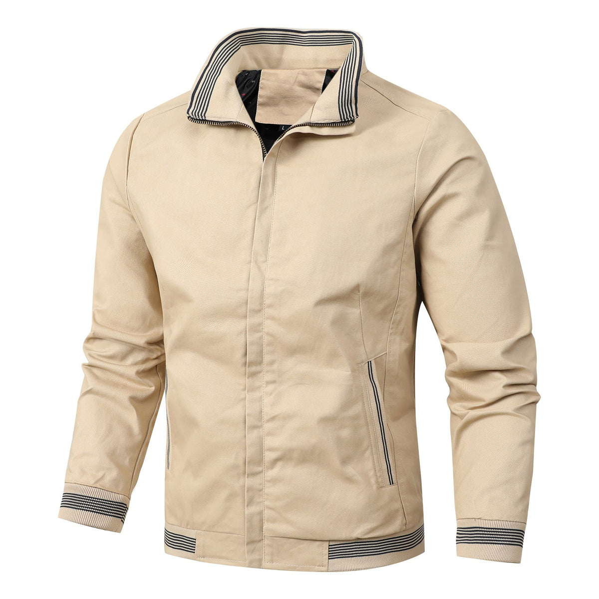 Heren katoenen jas met fleecevoering - Warm en casual