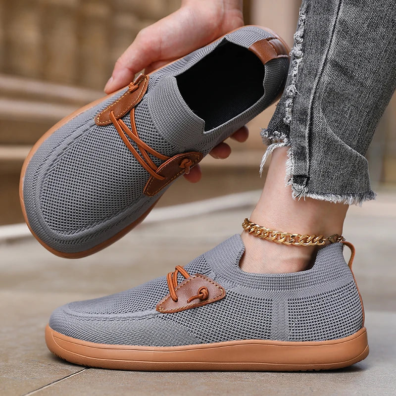 Women's Simple Wide-Footed Sneakers, Minimalist Mesh, Comfortable Zero-Drop Shoes, New Breathable Fashionable Barefoot Sneakers for Women