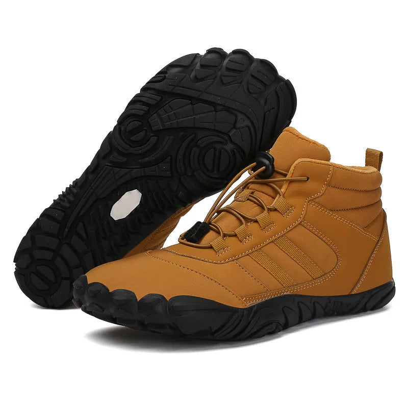 Warm barefoot winter boots - Grippy and comfortable