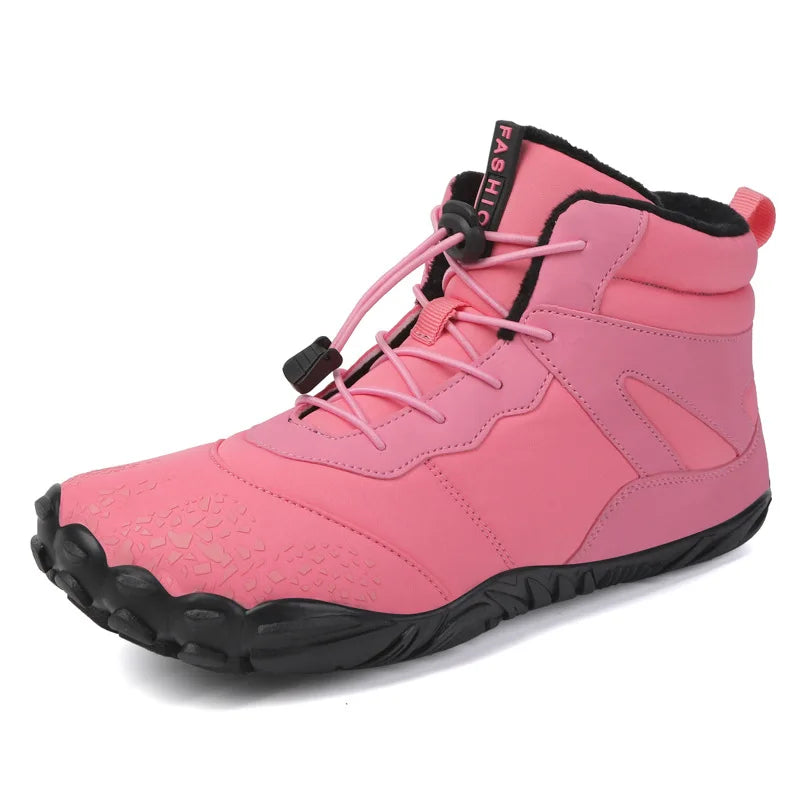 Warm barefoot winter boots - Grippy and comfortable