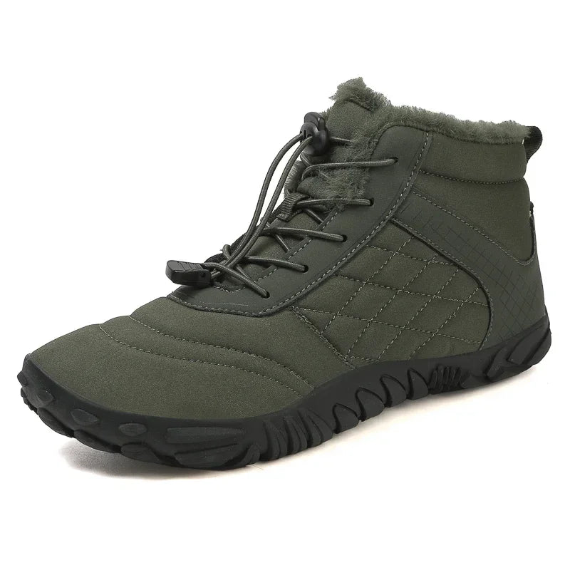 Warm barefoot winter boots - Grippy and comfortable