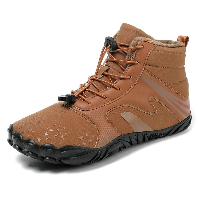 Warm barefoot winter boots - Grippy and comfortable
