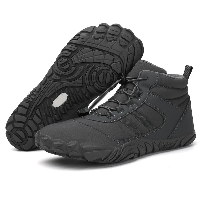 Warm barefoot winter boots - Grippy and comfortable