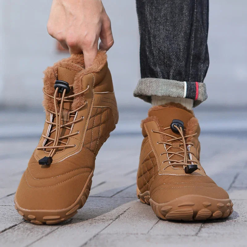 Warm barefoot winter boots - Grippy and comfortable
