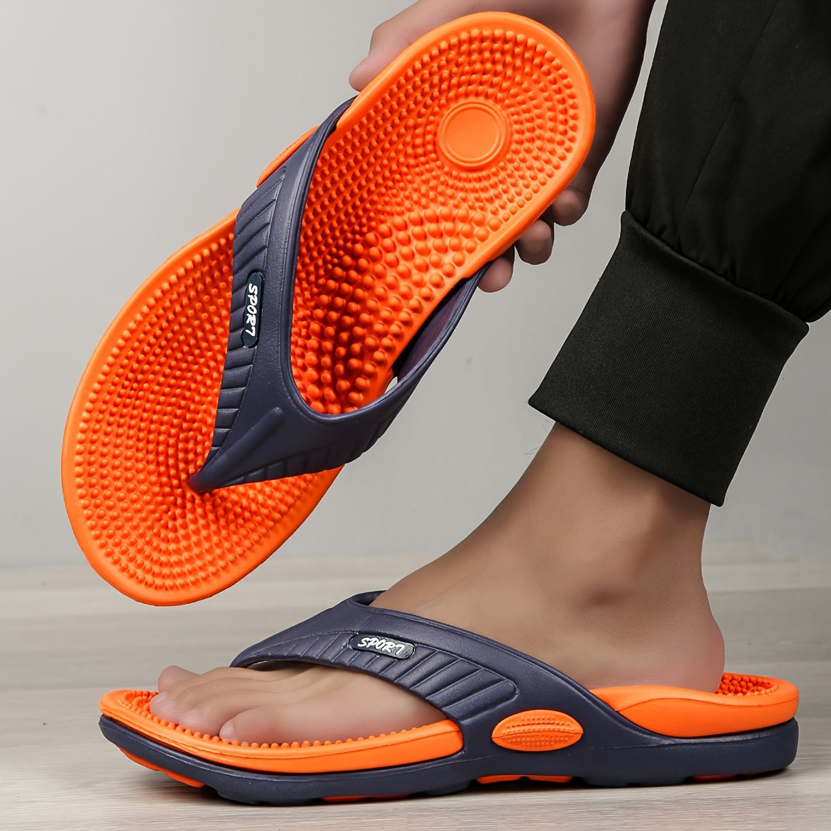Massage flip-flops with footbed - Light and supportive