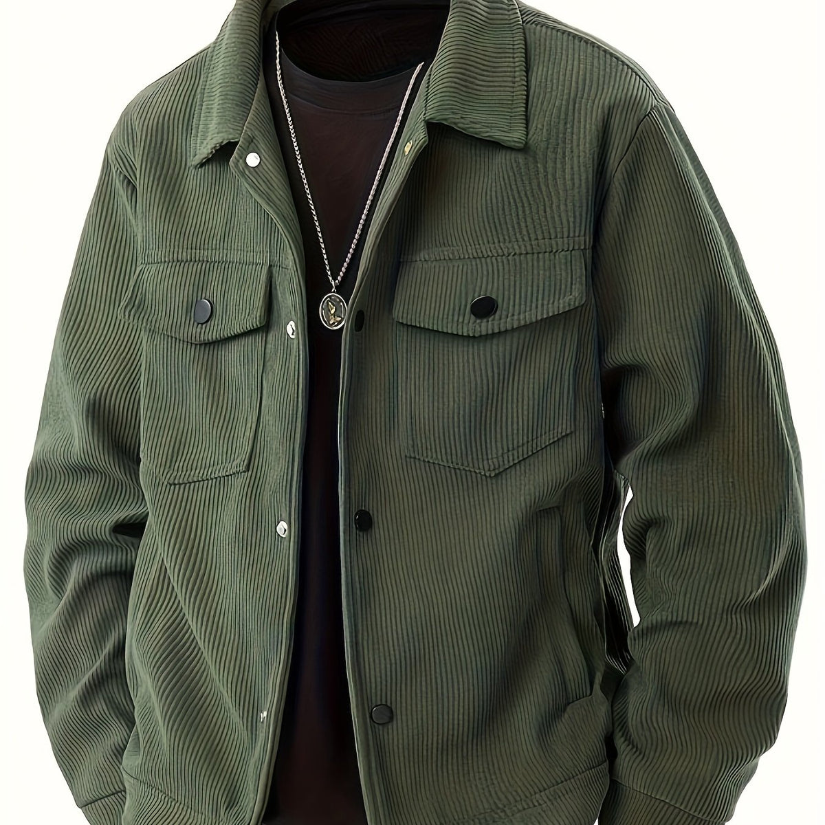 Corduroy cargo jacket for men - Casual and sturdy
