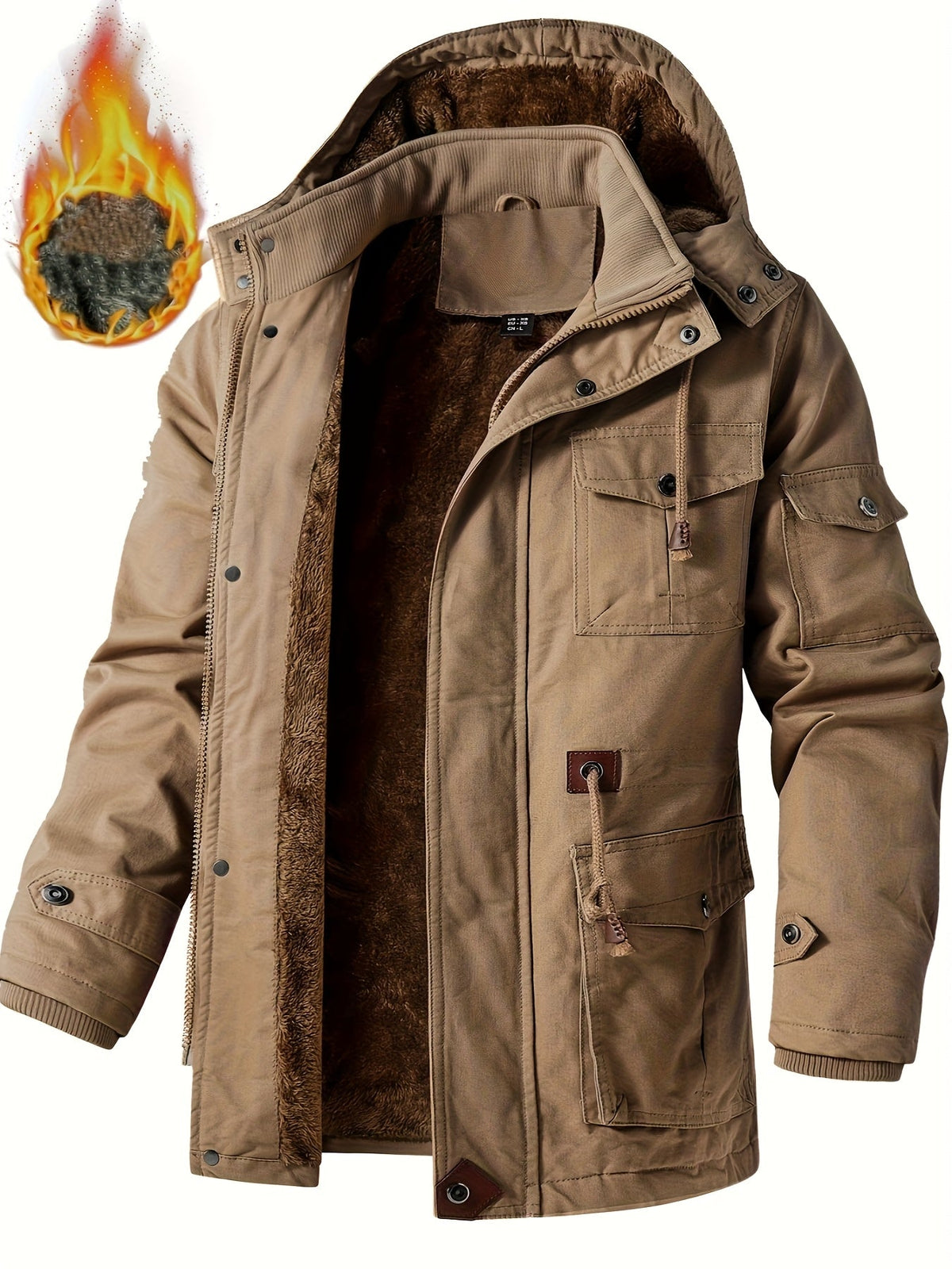 Heren winterparka met capuchon - Warm en comfortabel