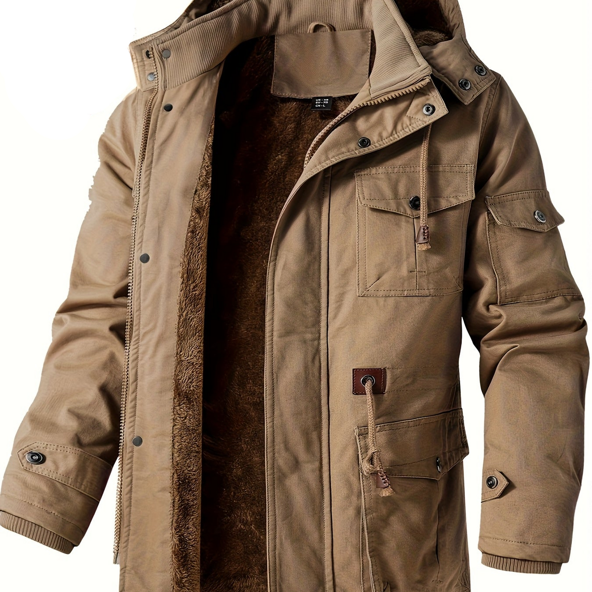 Heren winterparka met capuchon - Warm en comfortabel