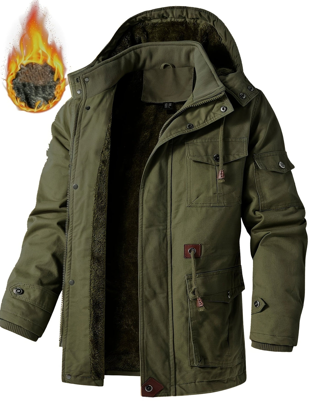 Heren winterparka met capuchon - Warm en comfortabel