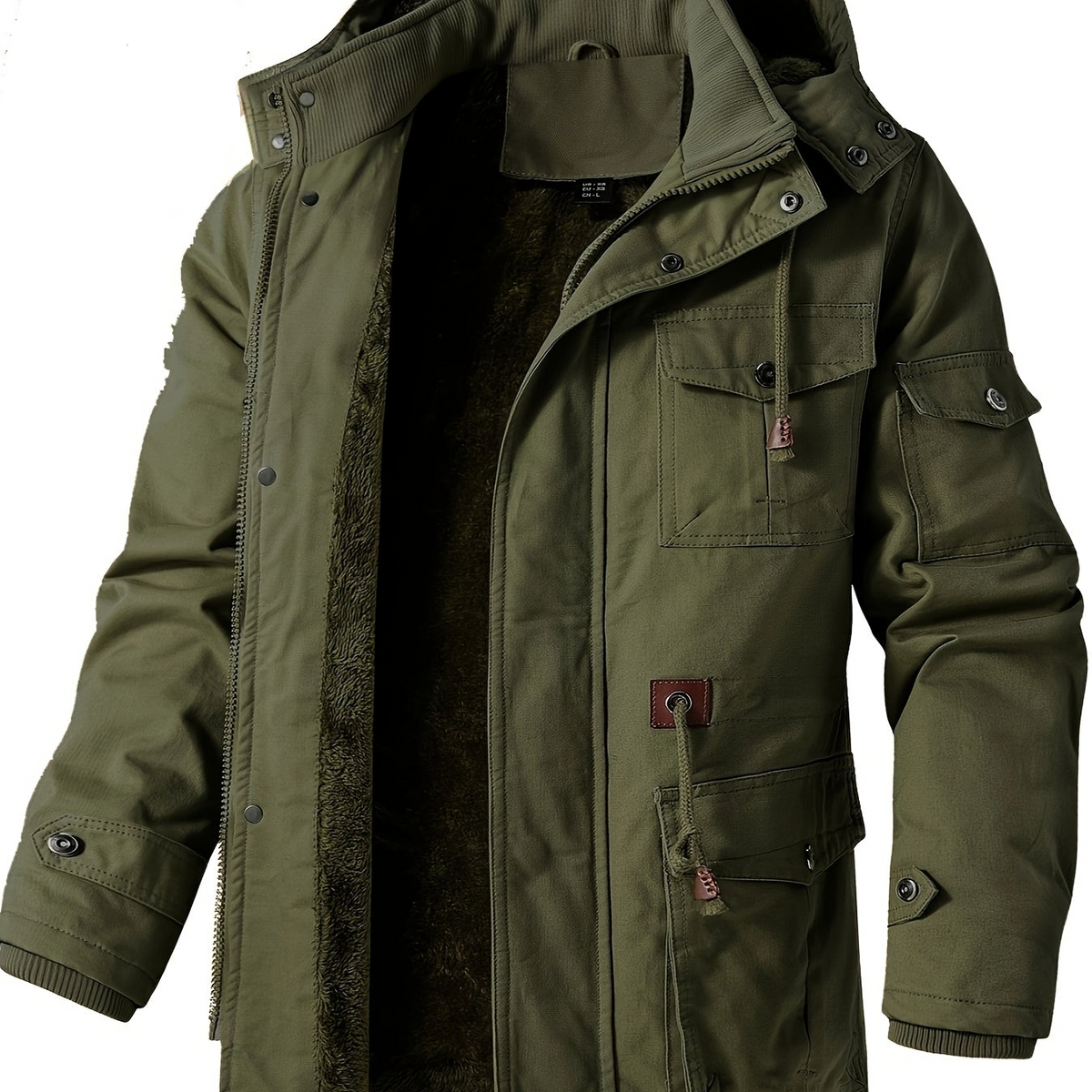 Heren winterparka met capuchon - Warm en comfortabel
