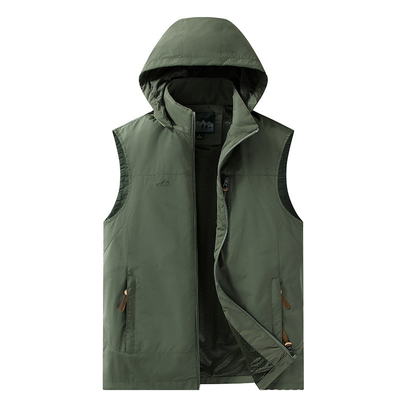 Dunne heren bodywarmer met capuchon - Praktisch en licht
