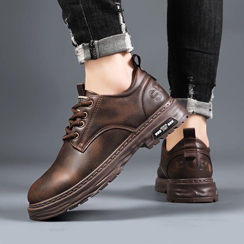 Heren vetersneakers met robuuste zool - Casual en stevig