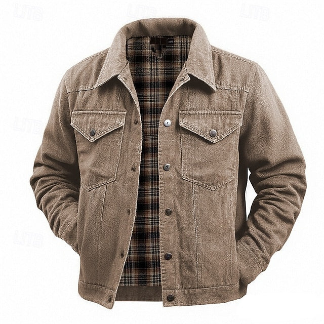 Casual men's denim jacket - Durable and classic