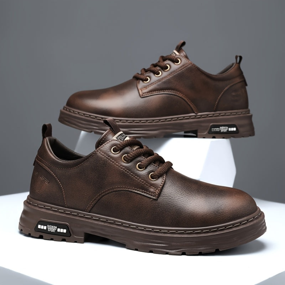 Heren vetersneakers met robuuste zool - Casual en stevig
