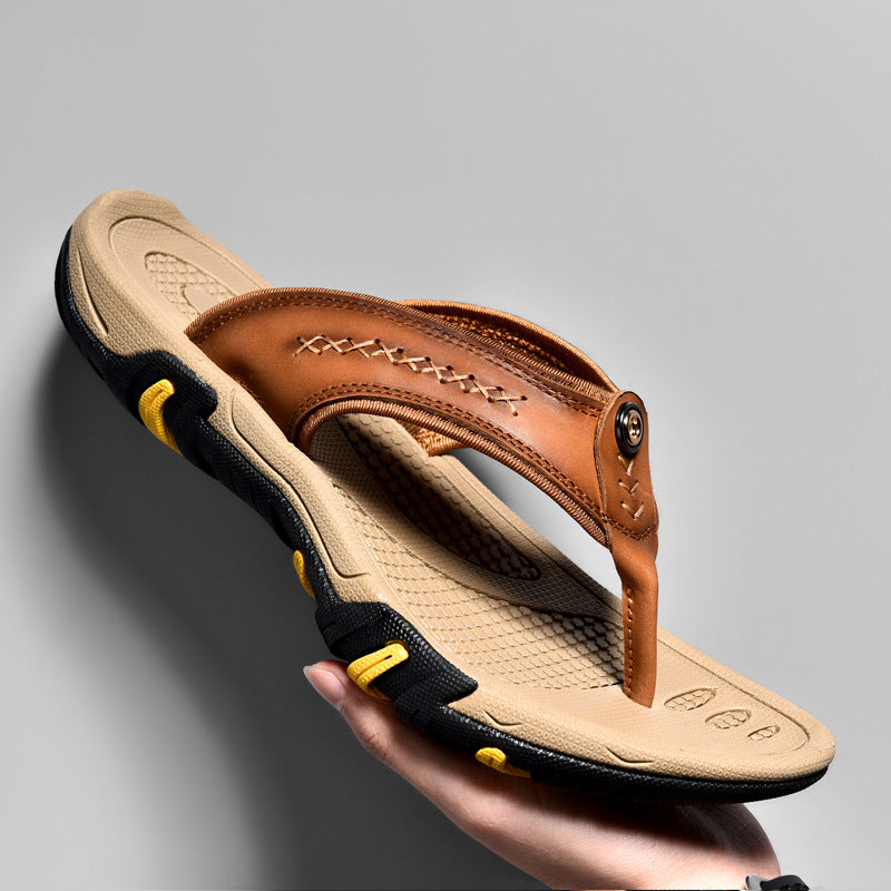 Heren leren outdoor sandalen - Antislip en comfortabel