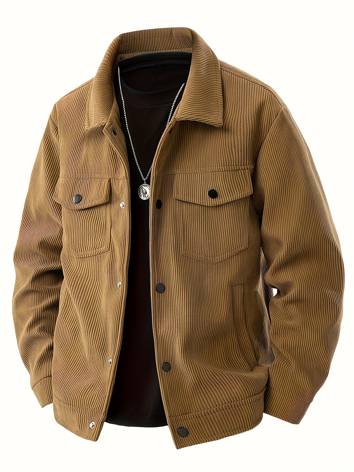 Corduroy cargo jacket for men - Casual and sturdy