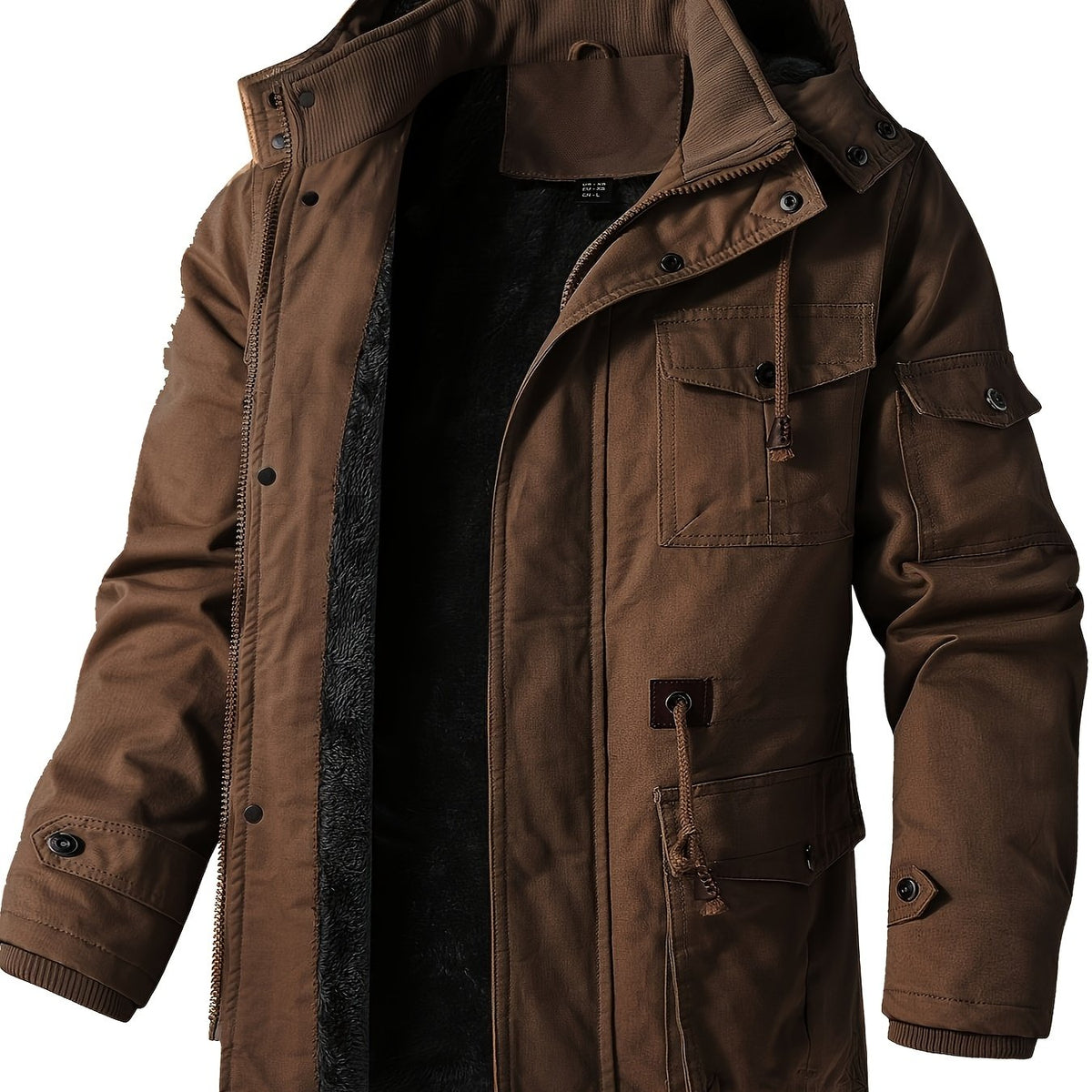 Heren winterparka met capuchon - Warm en comfortabel