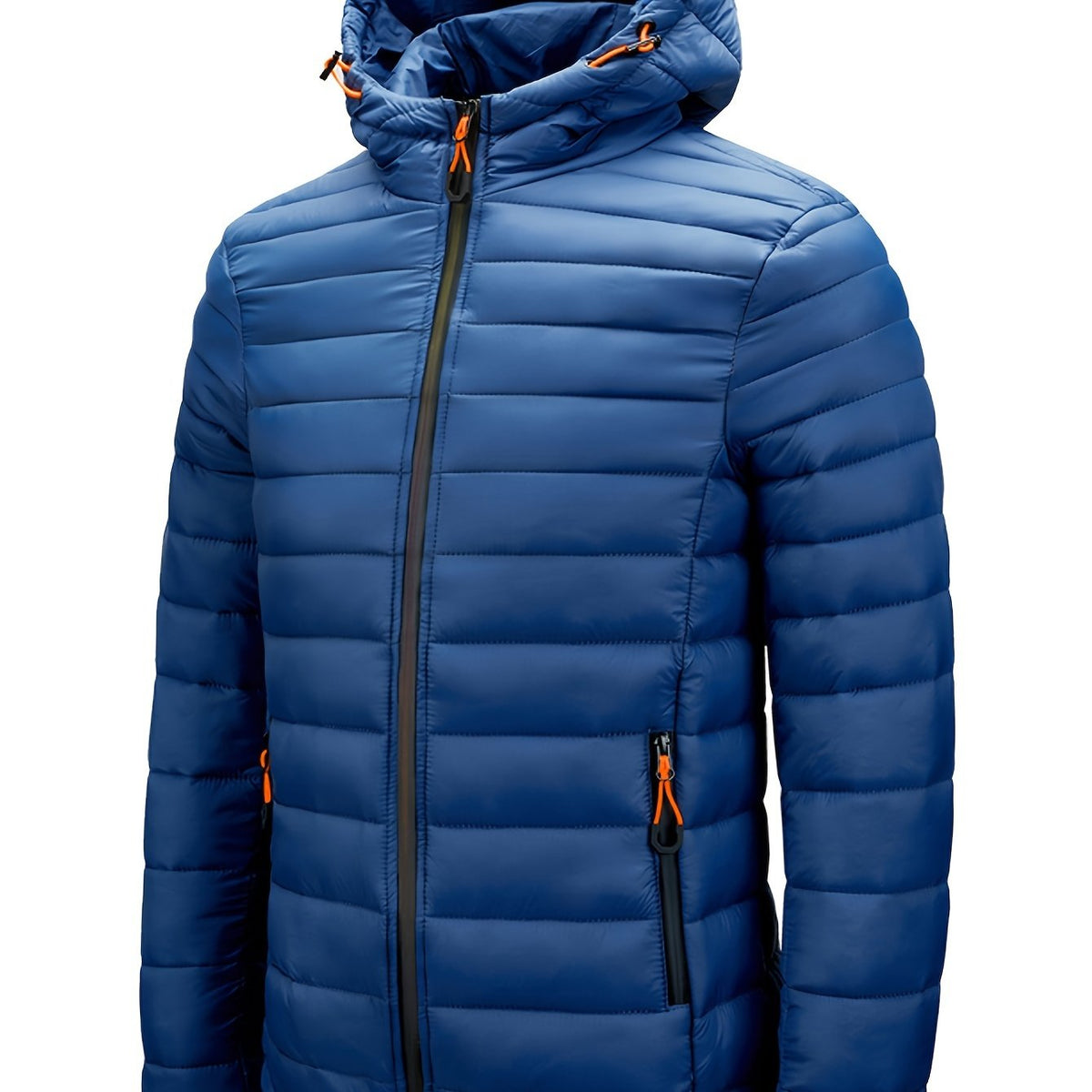 Padded winter jacket with hood for men - Warm and practical