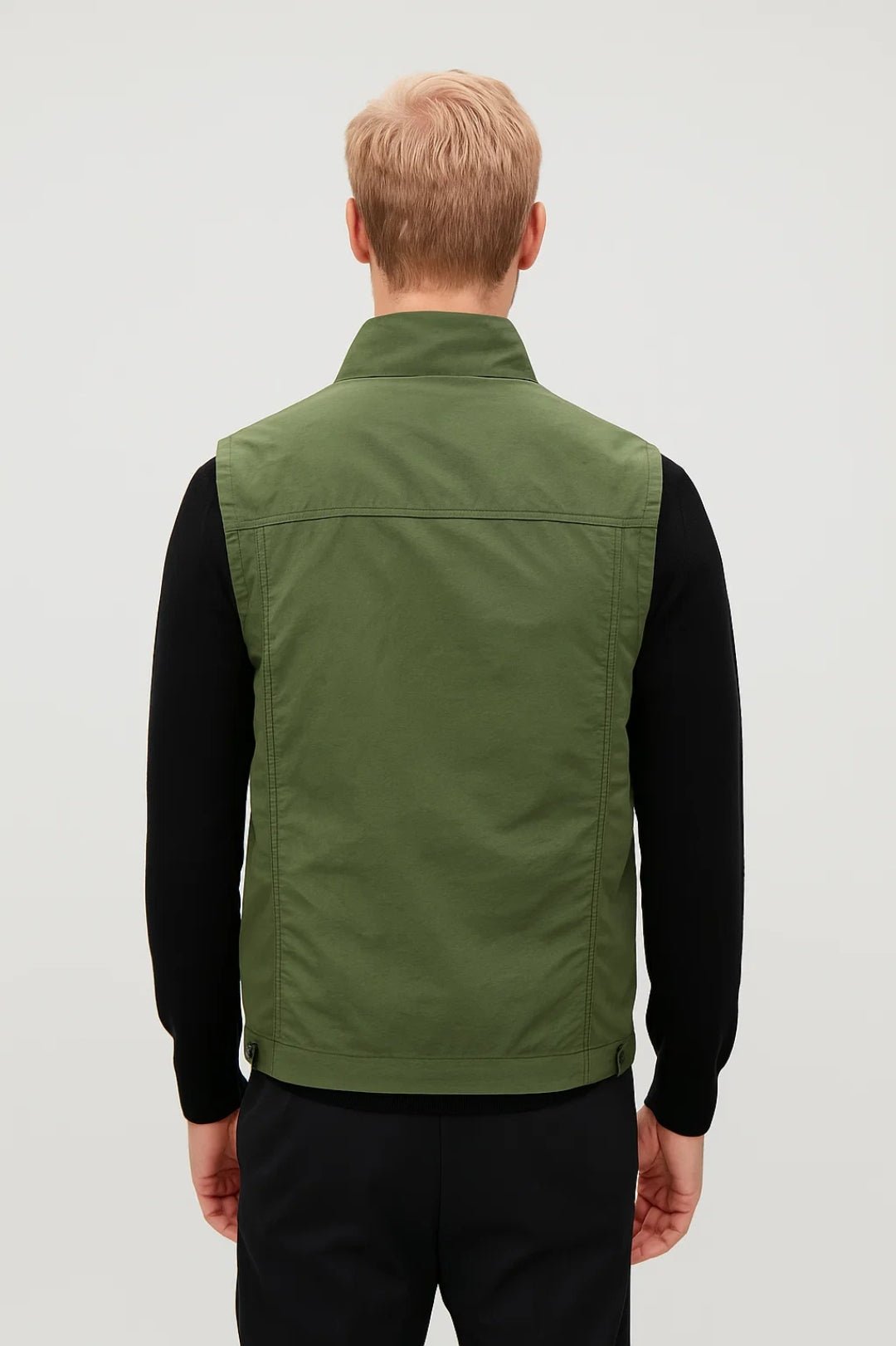Heren bodywarmer met hoge kraag - Licht en praktisch