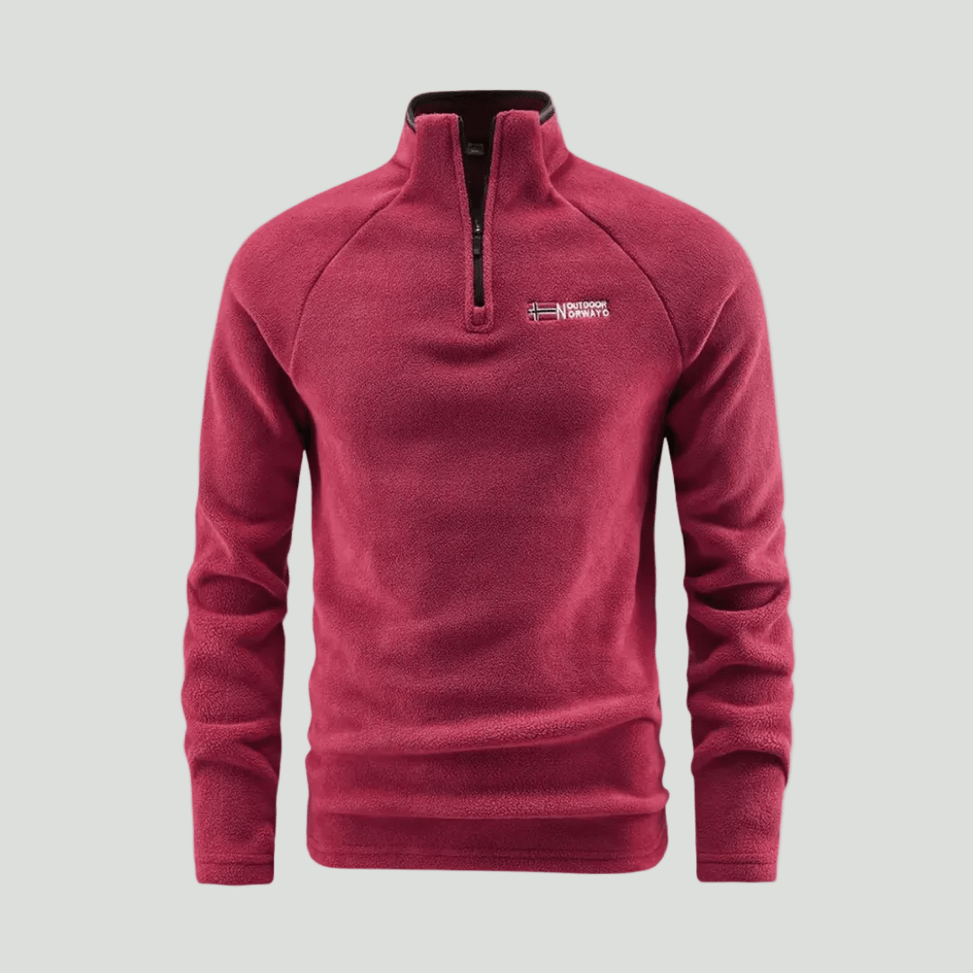 Heren thermische fleece half-zip - Ademend en warm
