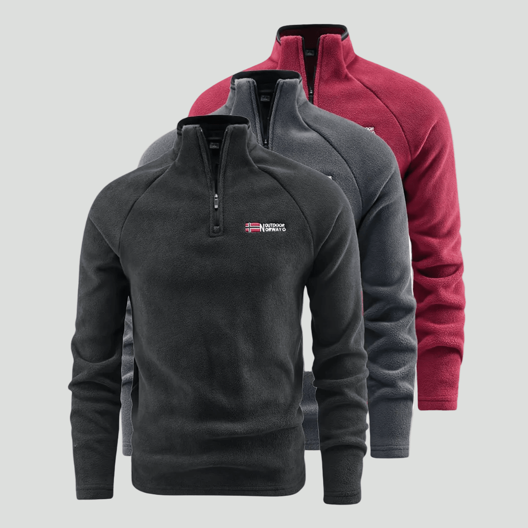Heren thermische fleece half-zip - Ademend en warm