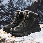 Green winter boots for men - Warm and grippy