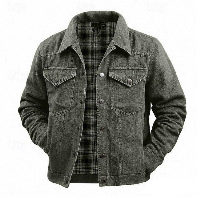 Casual men's denim jacket - Durable and classic