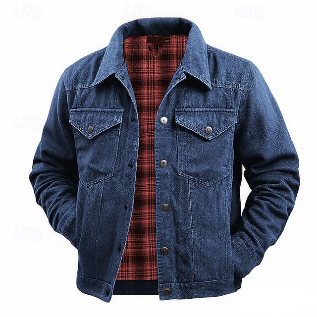 Casual men's denim jacket - Durable and classic